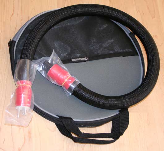 Cord on top of carrying bag