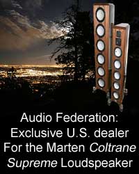 Audio Federation now exclusive dealer for Marten Coltrane Supreme Loudspeakers