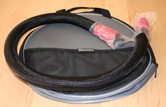 Cord on top of carrying bag